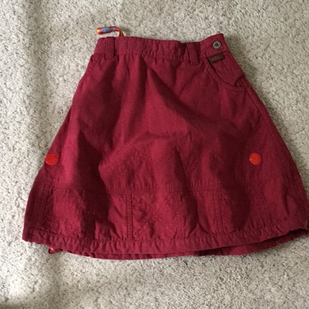 Oilily Girls Burgundy Red Cargo Skirt 104 /  3 4